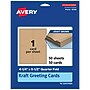 Avery Integrated Cards, 4.25" x 5.5", Matte Kraft Brown, 50/Box (95346)~#|#~F294CED0-DF04-4620-BF62CB110D89B4FB_sc7