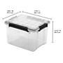 Sterilite 34 Quart Gasket Box with Lid, Plastic, Clear/Black (39339004)~#|#~F2952D27-5D91-4A91-902FD85279B36871_sc7