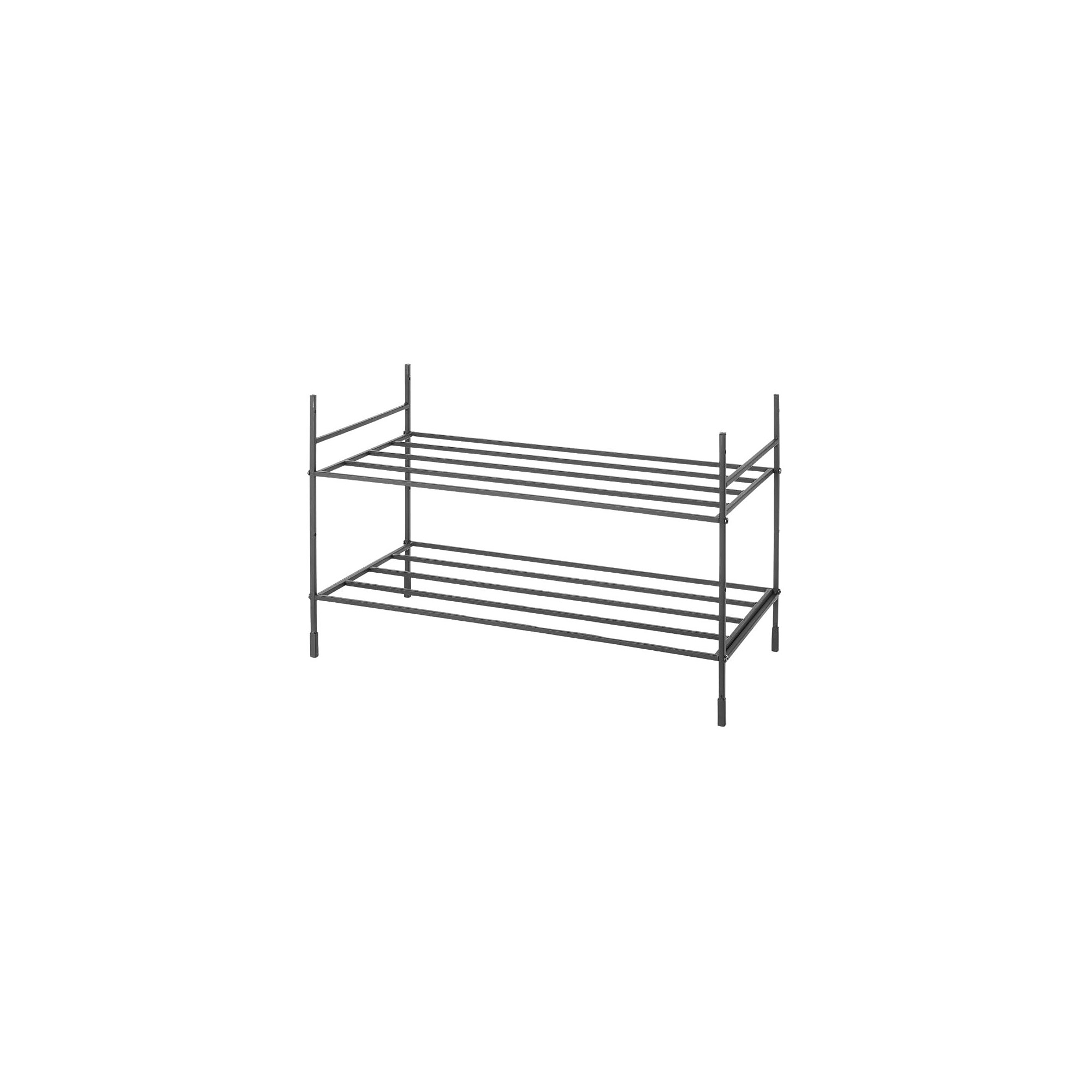 Whitmor 2-Shelf Metal Stand Alone Modular Shelving, 16.75″ x 24.5″ x 12″, Matte Black (6898-10906) Sansujyuku sansujyuku.com
