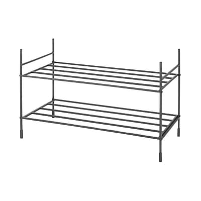 Whitmor 2-Shelf Metal Stand Alone Modular Shelving, 16.75″ x 24.5″ x 12″, Matte Black (6898-10906) Sansujyuku sansujyuku.com