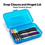 Staples Snap Plastic Cases, 2 1/4"H x 5 5/8"W x 8 1/4"L, Blue (22860)~#|#~F2A43111-1DC5-457C-BB0374B114661E09_sc7