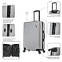 DUKAP Discovery 25.59" Hardside Suitcase, 4-Wheeled Spinner, TSA Checkpoint Friendly, Silver (DKDIS00M-SIL)~#|#~F2A5F0A2-6B21-491A-B0C2183FB757164C_sc7