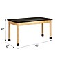 Diversified Woodcrafts School Classroom Rectangular Science Lab Table, 60" x 30", Oak (P7142BK30N)~#|#~F2ABE95D-EE00-4385-962521AE2C6EC1A2_sc7