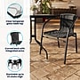 Flash Furniture Lila 23.5'' Square Table with 2 Rattan Stack Chairs, Black (TLH0731SQ037BK2)~#|#~F2AC4076-464D-49E8-9B7FB394C193F5BE_sc7