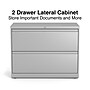 Staples 2-Drawer Lateral File Cabinet, Letter/Legal Size, Lockable, 28.15"H x 36"W x 18.62"D, Light Gray (60923/17452)~#|#~F2ACBF60-B576-409F-B7E4A73288D242A2_sc7