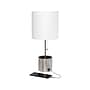 Simple Designs Table Lamp, Brushed Nickel/White (LT1085-BSN)~#|#~F2ACDCDE-1860-4AA4-A57259BFAF51221F_sc7