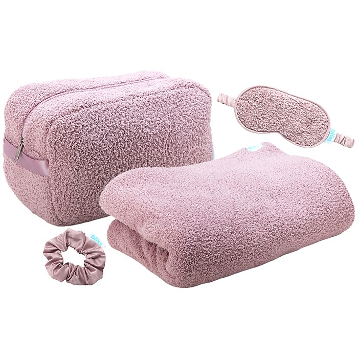 Bliss Polyester Travel Comfort Set, Pink (SCPB0003) | Staples