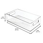 iDESIGN Stackable Plastic Storage Bin, 4" x 14.6"x 8", Clear, 6/Pack (29007M6)~#|#~F2B944E7-3731-4BF5-8D625270EB37E806_sc7