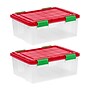 Iris WeatherPro 30.6 Quart Storage Container with Lid, Plastic, Clear, 2/Pack (588784)~#|#~F2BDF1A0-A7FD-4991-866DD5DE540B0124_sc7