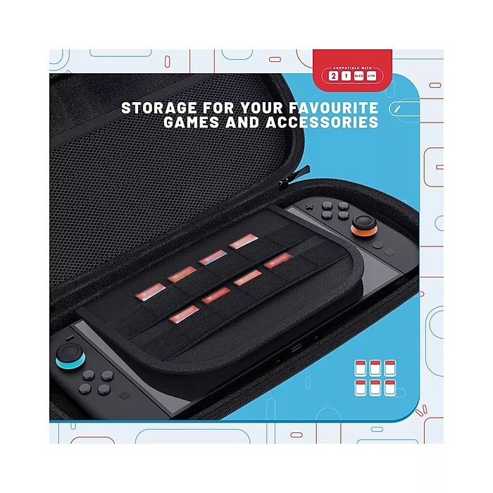 4Gamers Hard-Shell Travel Case, Switch 2, Switch, OLED & Lite