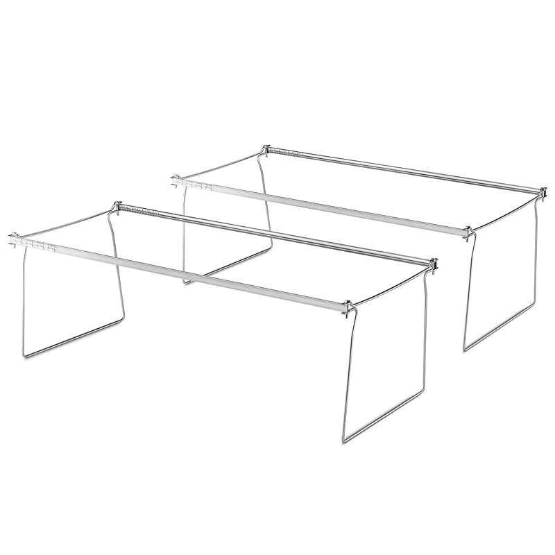 Staples Adjustable Hanging File Frame, Letter Size, Gray, 2/Pack (ST62542) image 1