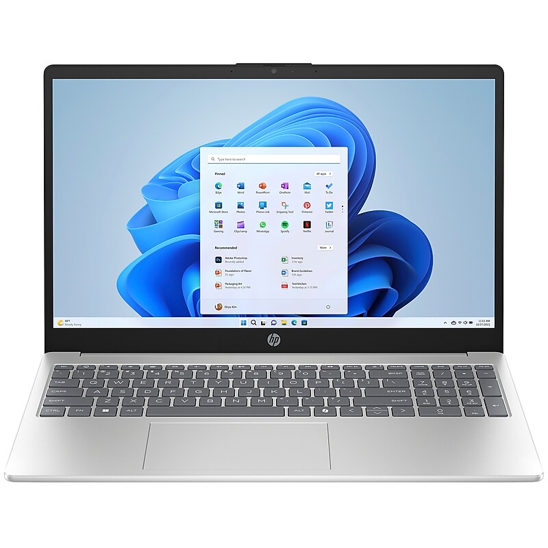 HP 15.6" FHD Laptop, CoPilot, Intel Core i7-1355U, 16GB RAM, 512GB SSD, Backlit Keyboard, +9.75 hours battery, Windows 11 image 1