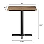 Flash Furniture TopGuard 30" x 24" Rectangular Wood Dining Table with X-Base, Natural/Black Base (ST2430NATT2222)~#|#~F2D66197-2E18-48D0-B2CC64E215977318_sc7