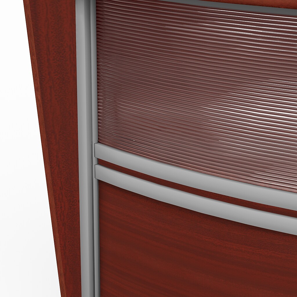textured metal and wood finish on desk