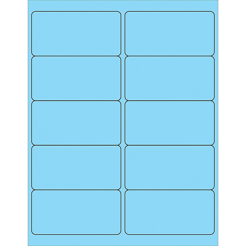 Tape Logic Laser/Inkjet Address Labels, 4" x 2", Pastel Blue, 1000/Carton (LL178BE) image 1
