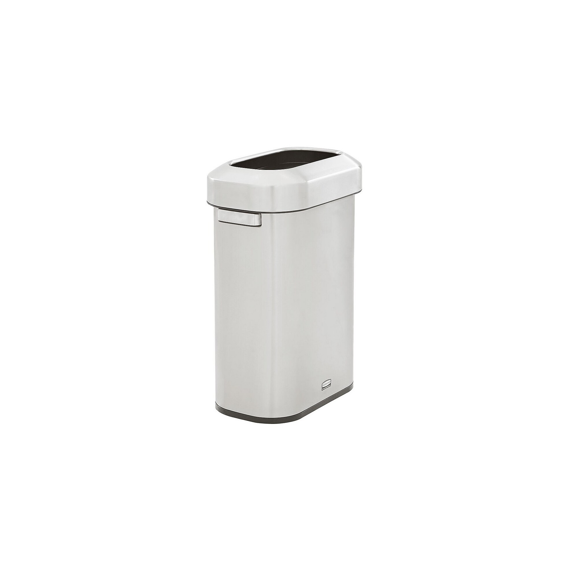 Rubbermaid Refine Stainless Steel Indoor Trash Can with Open Lid, 15 Gallon, Silver (2147581) Simolary simolary.com