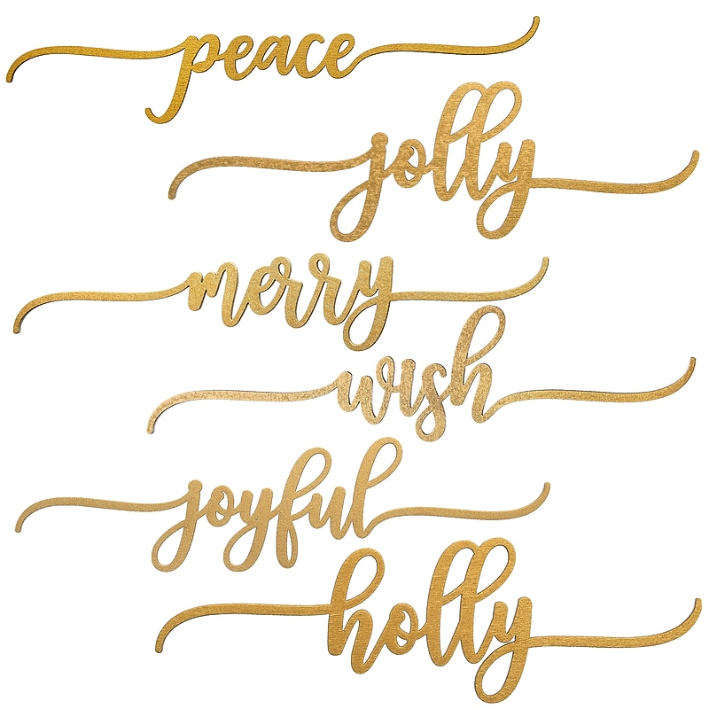 National Tree Company 6-Piece Christmas Place Setting Message Décor (LD72-LD21014-1) image 1