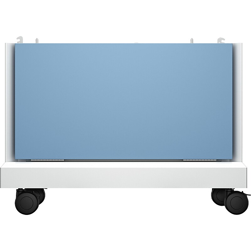 HP Metal Mobile Printer Storage Stand with Dual Wheels, Light Gray (9V9E6A) image 1