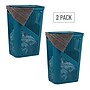 Mind Reader 15.85-Gallon Slim Laundry Hamper with Lid, Plastic, Blue, 2/Set (2HBIN60-BLU)~#|#~F2EBA94C-FAAB-49D1-B98CF0A9F2470B67_sc7