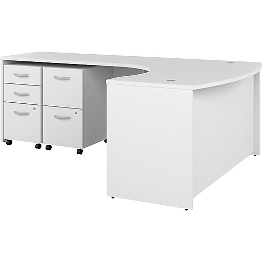 Bush Business Furniture Studio C 72" LeftHand LBow Desk with 2 Mobile