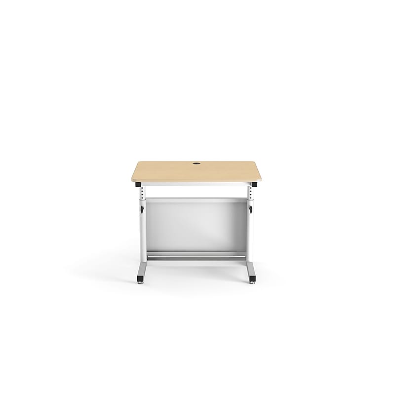 VersaDesk Deluxe 36"W Manual Adjustable Standing Computer Table, Maple/White (CTL3630-WM) image 1