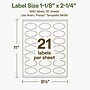 Avery Hemp Oval Scalloped Laser/Inkjet Multipurpose Labels, 1-1/8" x 2.25", Off-White (1680/Box)~#|#~F30467E8-5DC4-4CFC-A940849DED9DDC2E_sc7
