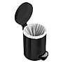 Nine Stars Stainless Steel Step Trash Can, 1.3 Gallon, Black (SOT-5-1MB)~#|#~F3064F12-95FE-4E21-9547AB3E3CFC9924_sc7