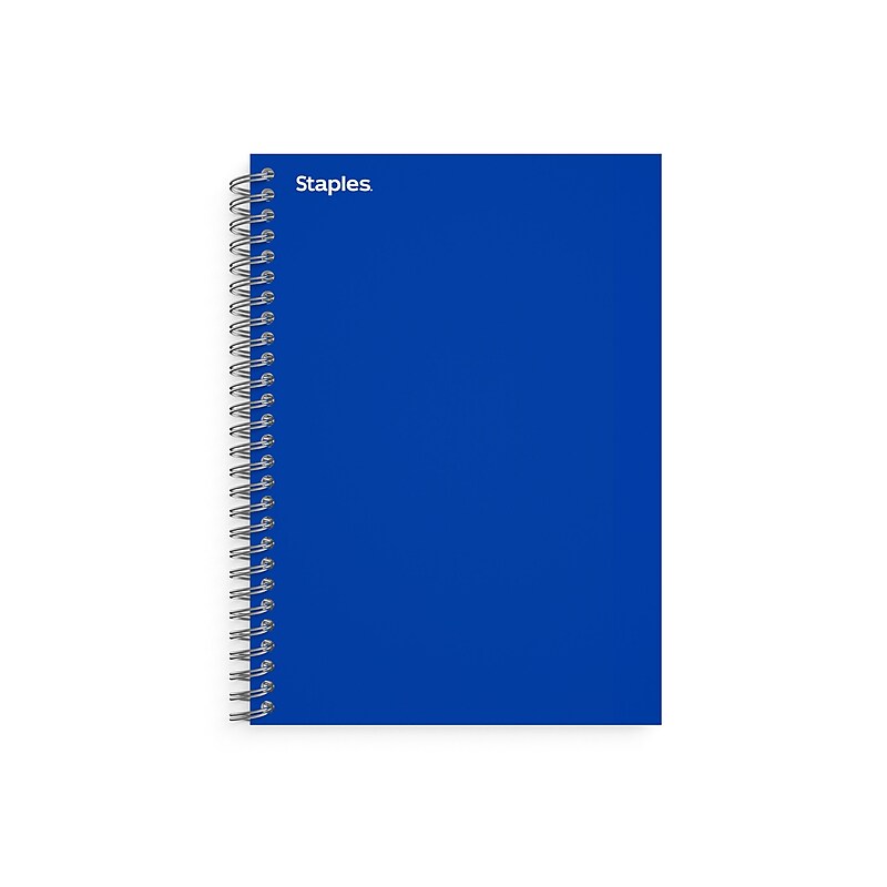 Staples Premium 1-Subject Notebook, 4.38" x 7", College Ruled, 80 Sheets, Blue (ST58348) image 1