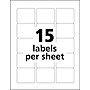 Avery Sure Feed Laser/Inkjet Durable ID Labels, 2" x 2-5/8", White, 120 Labels/Pack (6793)~#|#~F30CACC9-2454-41E1-AD7E022B8C0A7D06_sc7
