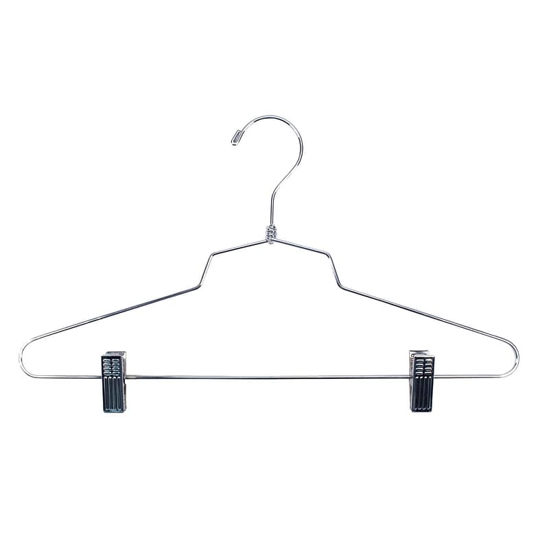 NAHANCO 16" Metal Suit Hanger, Chrome, 100/Pack (SLC16) image 1