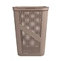 Mind Reader 15.85-Gallon Slim Laundry Hamper with Lid, Plastic, Tan, 2/Set (2HBIN60-BRNM)~#|#~F3128939-C3FE-44F4-A0FEB36F38A84C89_sc7