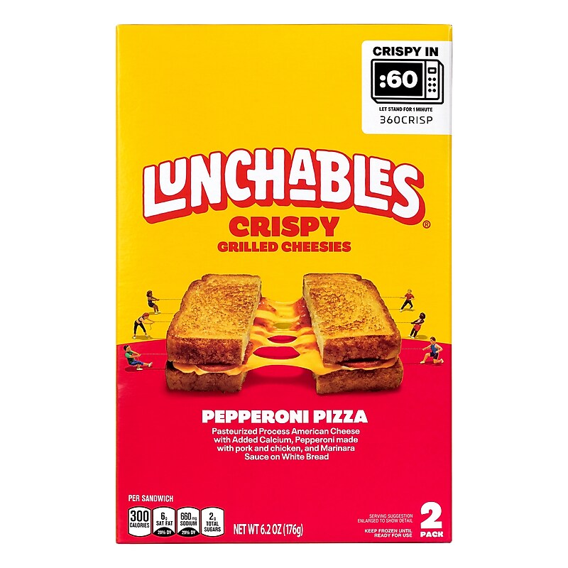Lunchables Crispy Pepperoni Pizza Grilled Cheesies, 6.2 oz, 12/Pack (220-02479) image 1