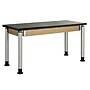 Diversified Woodcrafts Uplift! Hybrid ADA Rectangular Science Table, 54" x 24", Height Adjustable, Black/Oak (P8202K)~#|#~F31D607C-0465-4A91-B1CDDDCBA9B74790_sc7