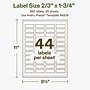 Avery Hemp Rectangle Laser/Inkjet Multipurpose Labels, 2/3" x 1-3/4", Off-White (880/Pack)~#|#~F32A80D3-FB38-42A4-90FFD7EAD56B7ACD_sc7
