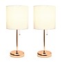 Creekwood Home Oslo Duo 19.5" LED Table Lamp with USB Port, Rose Gold/White Shade, 2/Set (CWT-2013-RG-2PK)~#|#~F32DBA39-5846-42B1-89E8A6200F057515_sc7