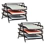 Mind Reader Metal 3-Tier Stackable Paper Desk Tray Organizer, Black, 2/Pack (3TPAP2PK-BLK)~#|#~F333B4A1-F0EE-4A4B-95F0537415088C07_sc7