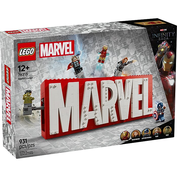 LEGO Super Heroes MARVEL Logo & Minifigures, 931 Pieces (76313