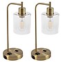 Lavish Home 16.14"H LED Table Lamp with USB Ports, Gold, 2/Set (72-LMPDKIND-1G-2)~#|#~F3381683-4F2F-40C4-B958D094BAF48629_sc7