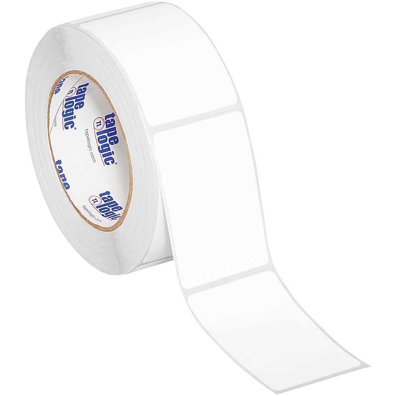 Tape Logic Removable Adhesive Label, 2" x 3", White, 500/Roll (DL9001) image 1
