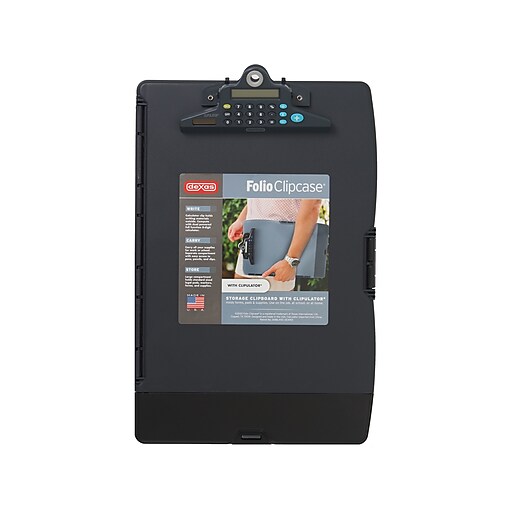 Dexas International Folio Clipcase Plastic Storage Clipboard with