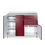 Viva Comfort 36.75'' H x 42" L Exam Room Medical Cabinet, 2-Doors, 3-Drawers, Claret (902BASE42NSCL)~#|#~F34186B7-E02F-4CC4-BD6609BE054A14FB_sc7