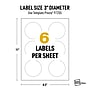 Avery Inkjet Round UltraDuty GHS Labels, 3" Dia., White, 150 Labels/Pack (97203)~#|#~F346A67B-6AC8-4F1A-9CEA59FA363703B4_sc7