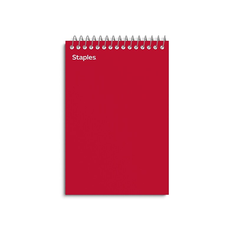 Staples Memo Pad, 4" x 6", College Ruled, Assorted Colors, 50 Sheets/Pad, 5 Pads/Pack (ST11494N) image 1