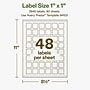 Avery Hemp Square Laser/Inkjet Multipurpose Labels, 1" x 1", Off-White (3840/Box)~#|#~F34DE482-2FA4-4C94-8FC4C3D1AFDE6FB8_sc7