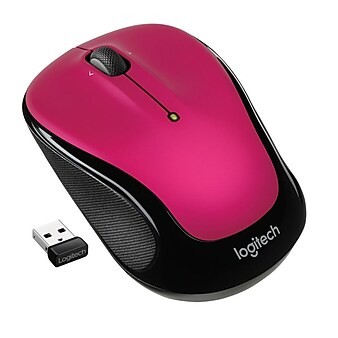 Logitech M325s Wireless Ambidextrous Optical USB Mouse, Brilliant Rose (910-006827)