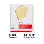 Staples Large Tab Insertable Paper Dividers, Clear 5 Tab, Buff (13486/11110)~#|#~F3531F63-12A3-4B57-B0E54F0809E1E459_sc7