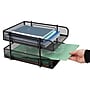 Mind Reader Metal Mesh Front Loading Stackable Letter Tray, Letter/Legal Size, Black (CSTACK2-BLK)~#|#~F35807FF-A6BE-4B1F-B3271212F3036838_sc7