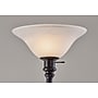 Adesso Claret Torchiere 72"H Black Floor Lamp with White Alabaster Glass Shade (3285-01)~#|#~F35810B2-86B8-455C-BC08C327EB174582_sc7