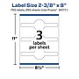 Avery Laser/Inkjet Multipurpose Labels, 8"  x 2.375", Matte White, 750/Box (94117)~#|#~F358AA66-DB33-43DE-94D7007CC1DD91DC_sc7