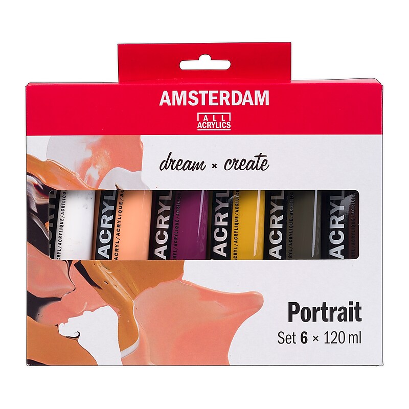 Amsterdam Portrait Acrylic Paint, Assorted Colors, 6/Pack (AMS17791907) image 1